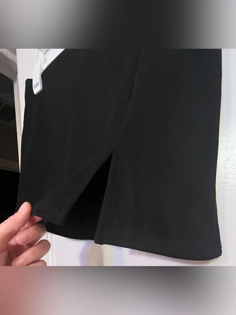 NWOT Altar'd State Black Faux Suede Side Slit A-Line Mini Skirt - Size Medium